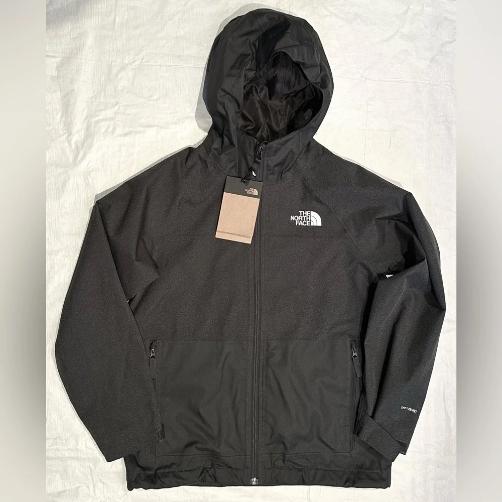SZ M 10-12 BOYS THE NORTH FACE COAT DARK GRAY
